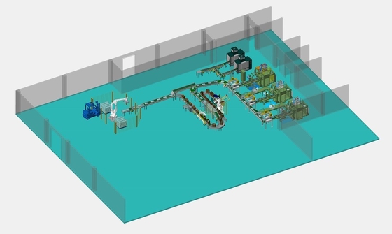 Lignes d'emballage automatisées multifonctionnelles de mouvement servo système de Palletzing de robot de Converying