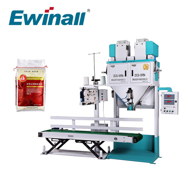 2,5 kilogrammes - 15 kilogrammes de granule de riz Sugar Bean Packing Machine DCS-15FB1 Ewinall de grain