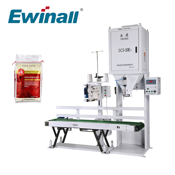 Machine à emballer facile de riz de l'utilisation 25kg 50kg DCS-50E1 Ewinall