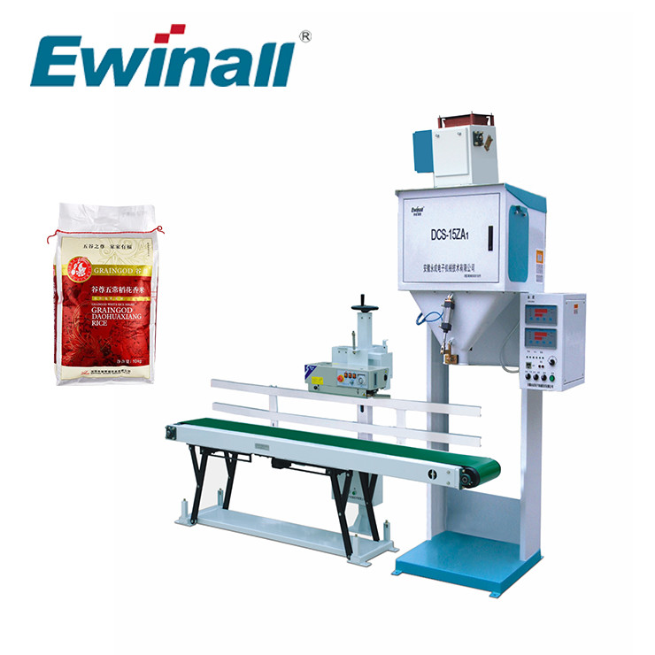 Petite machine à ensacher d'emballage de riz d'Ewinall DCS-15ZA1 pour Bean Sugar granulaire 1kg 3kg 4kg 15kg